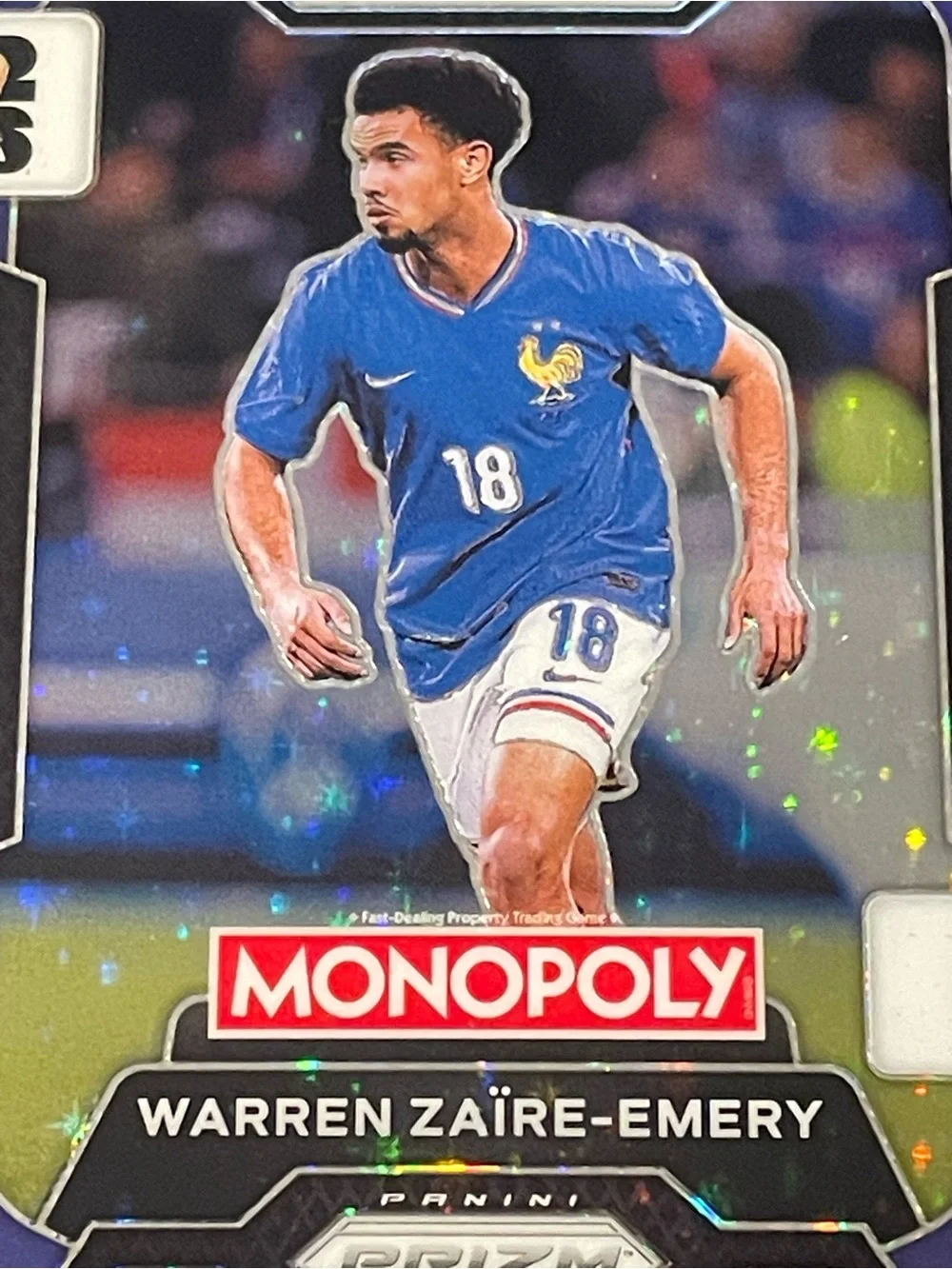 Warren Zaire Emery 2026 Prizm Monopoly World Cup Sparkle Pink Prizm France Card